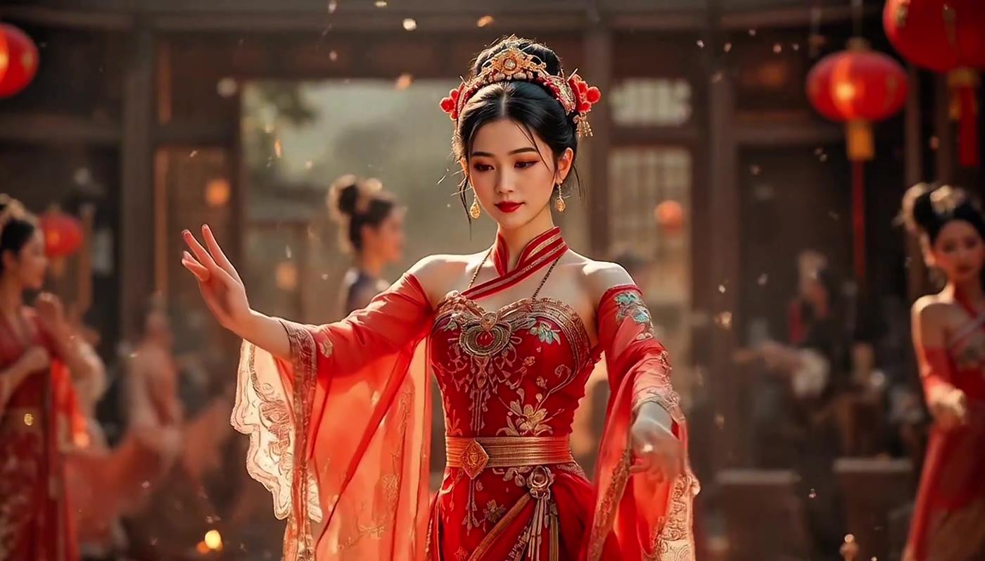 AI Video 023 Beautiful Relaxing Traditional Music _ Dancing _Stress Relief _Relaxation[1V/362MB]-无料摄影圈