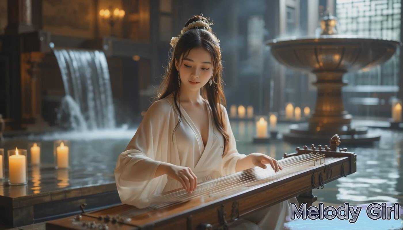 AI Video 038 Graceful Maidens in Imperial Palace 💖 Traditional Chinese Guzheng Music[4K/1V/5.09GB]插图