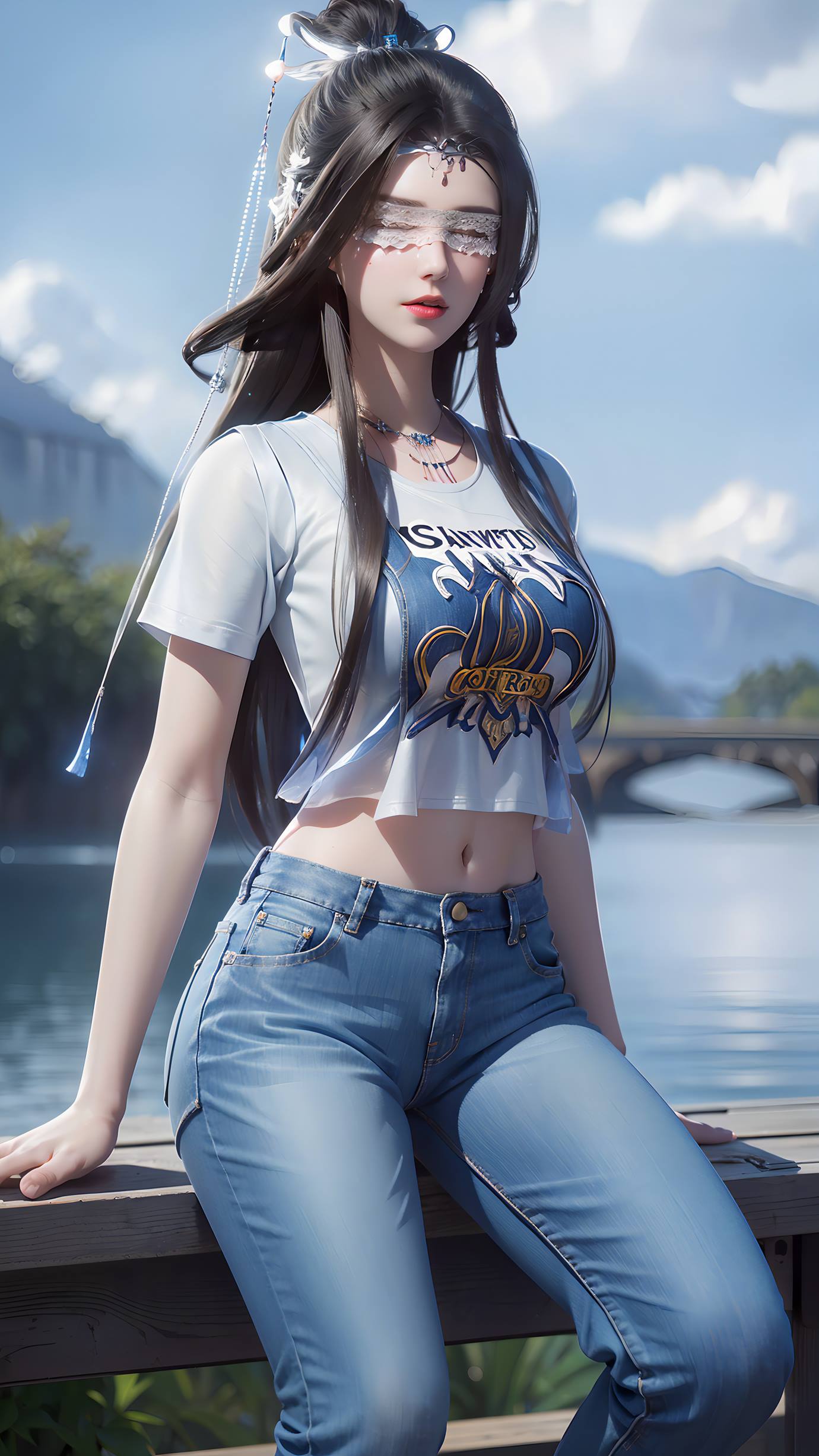 AI绘画 086 兰若现代牛仔裤[95P88.1MB]-无料摄影圈