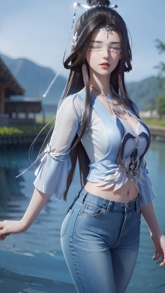 AI绘画 086 兰若现代牛仔裤[95P88.1MB]插图3