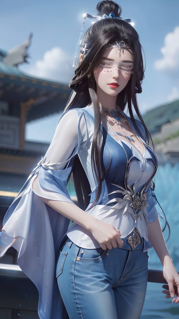 AI绘画 086 兰若现代牛仔裤[95P88.1MB]插图4