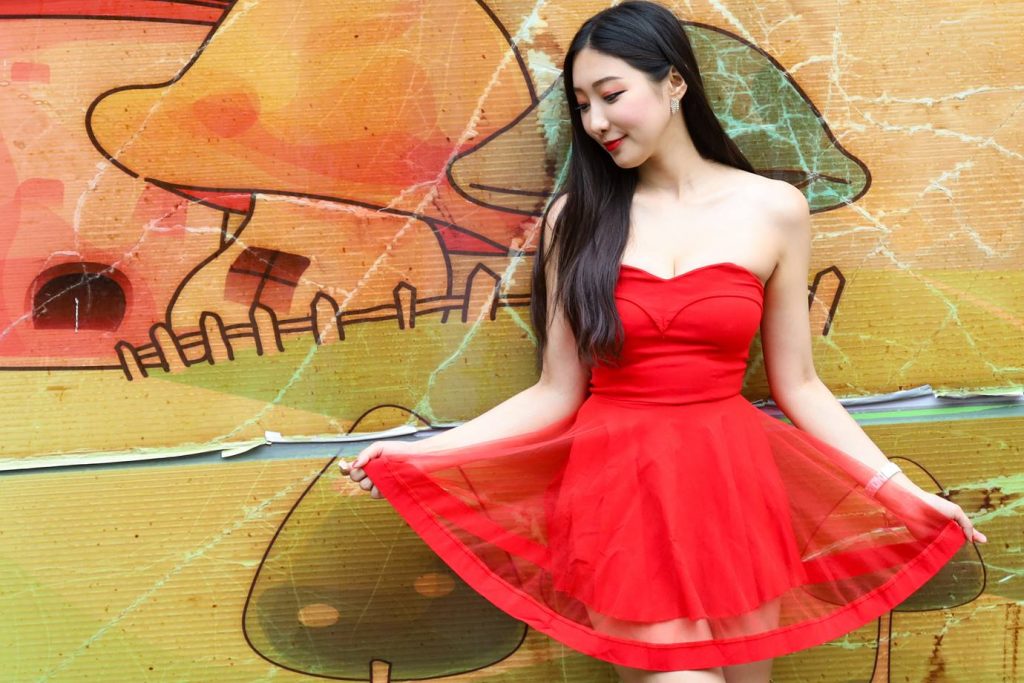 精选街拍摄影 No.025 红色连衣裙 [49P/66MB]插图5