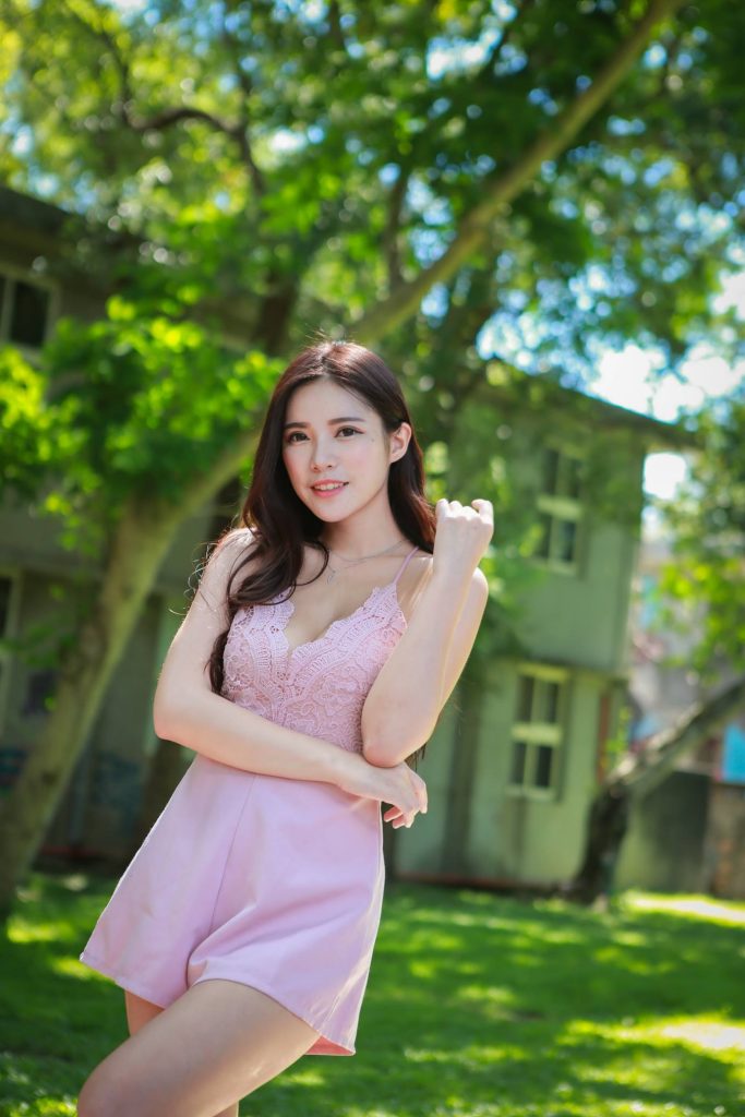 精选街拍摄影 No.038 黃書庭 粉色連衣褲裙涼高美腿[36P/78MB]插图5