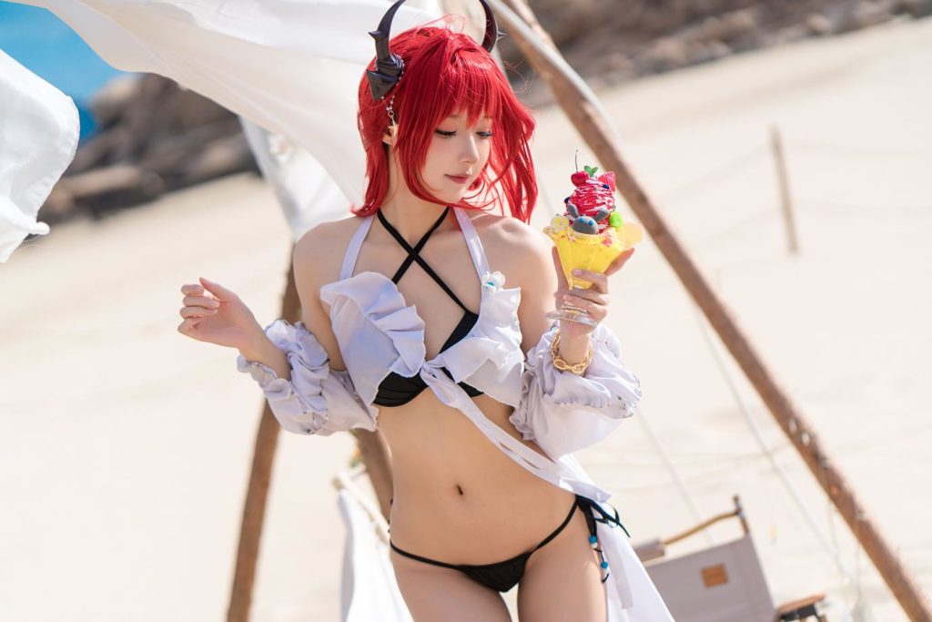 动漫博主阿包也是兔娘 065 明日方舟 史尔特尔泳装 [50P/943MB]插图3