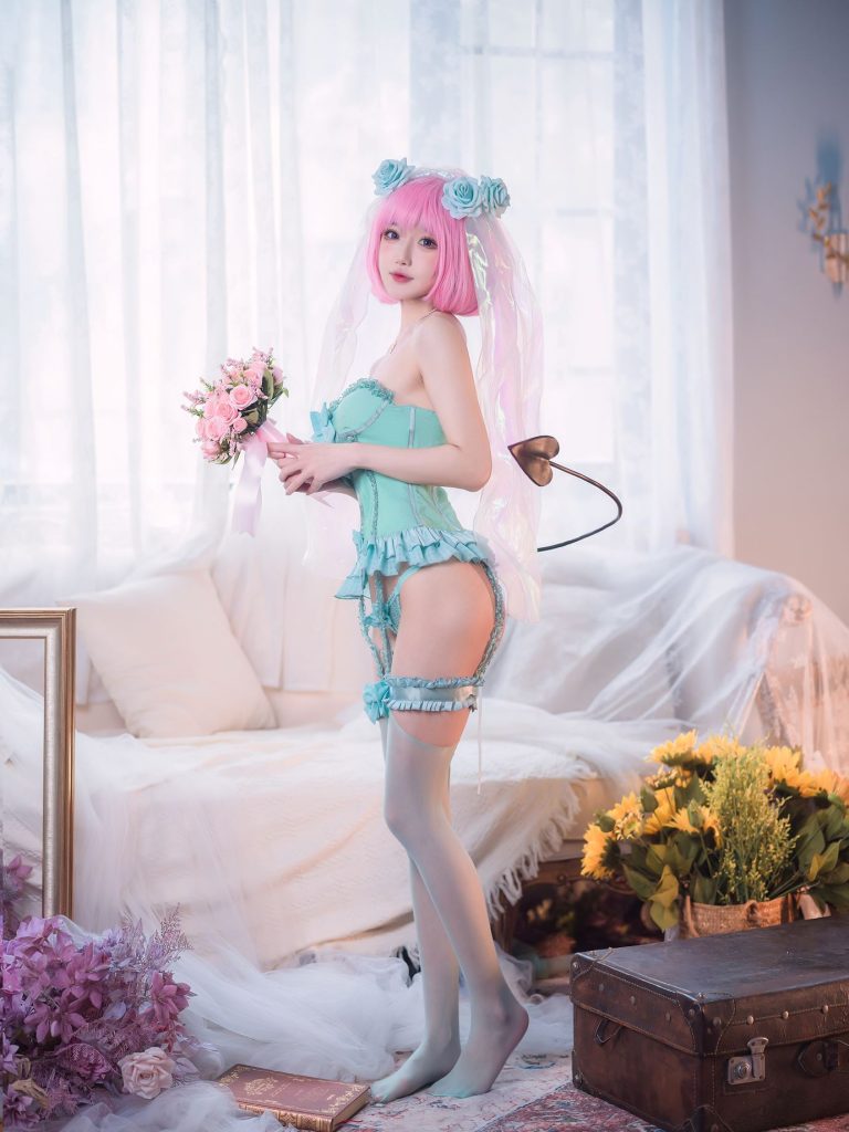 阿包也是兔娘 NO.086 – 王女梦梦 婚纱内衣[33P/573MB]插图1
