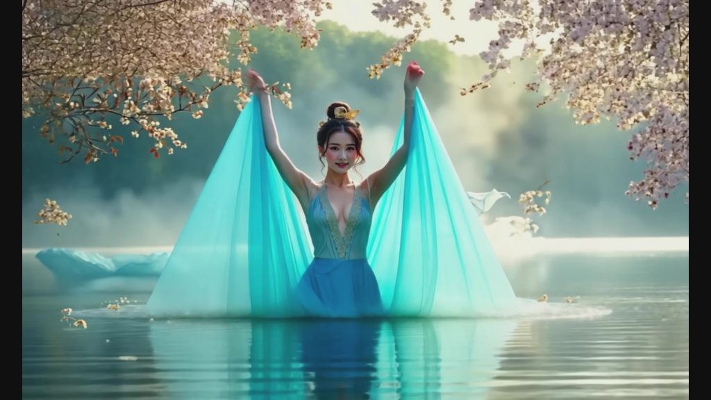 AI Video 005 Golden Petals _ Eastern Beauty (AI Creation, 4k Version, No Ads)[4K/1V/173MB]插图1