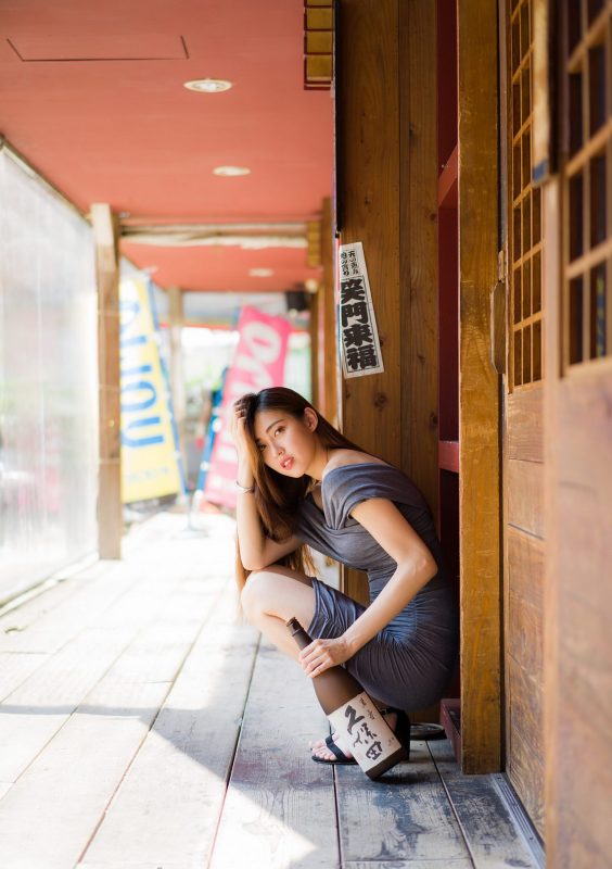 精选街拍摄影 No.121 金允喬 露肩連衣短裙涼高美腿 [54P/133M]-无料摄影圈