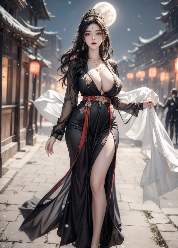 AI绘画 105 皇城贵妃-黑色衣裙[15P/58.4MB]插图1