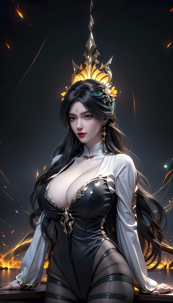 AI绘画 110 完美世界 柳神 黑丝衬衫[90P/440MB]插图1