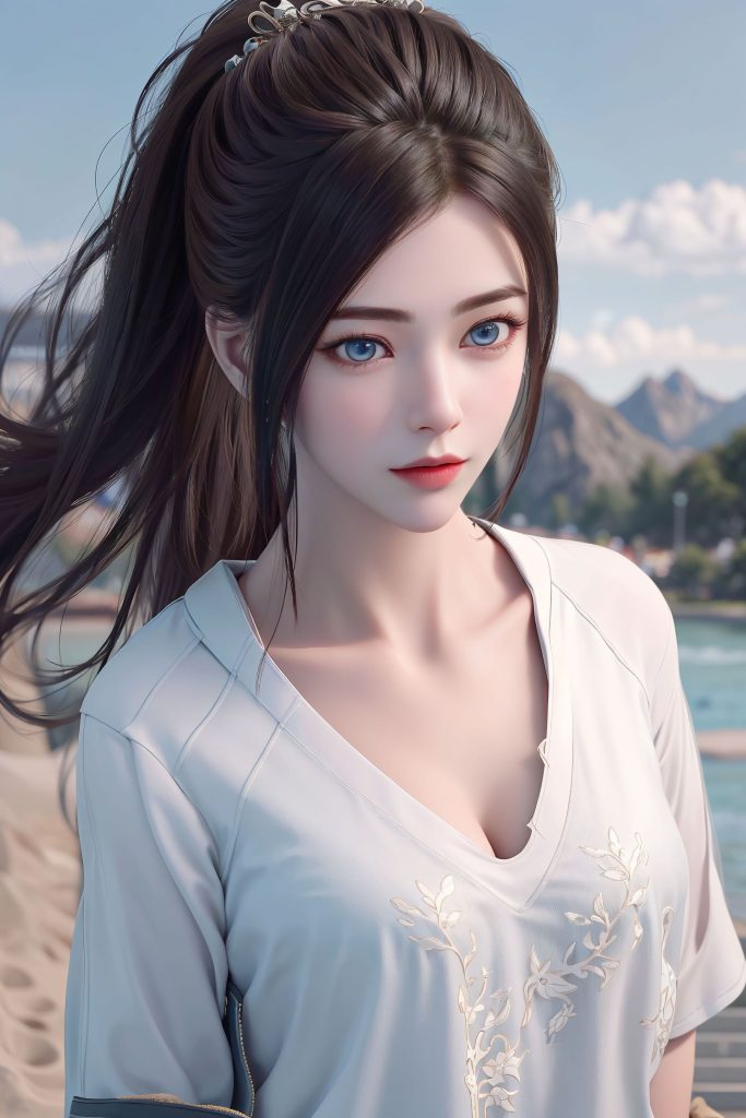 AI绘画 130 龙蛇演义-唐紫尘白衬衫[20P/51.4MB]插图3