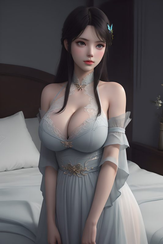 AI绘画 156 斗破苍穹-萧薰儿 蝶翼内衣写真[57P/170MB]-无料摄影圈