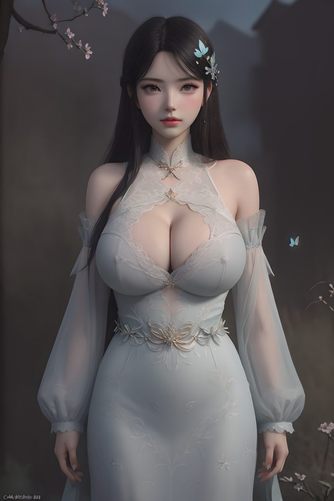 AI绘画 156 斗破苍穹-萧薰儿 蝶翼内衣写真[57P/170MB]插图3