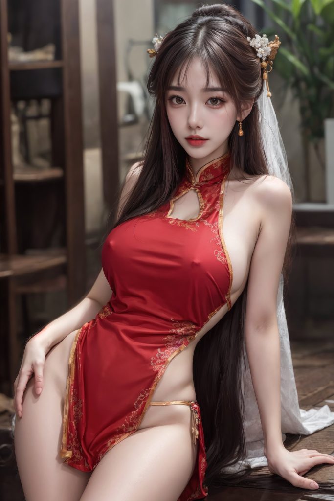 AI绘画 158 肚兜美女[63P/314MB]插图2