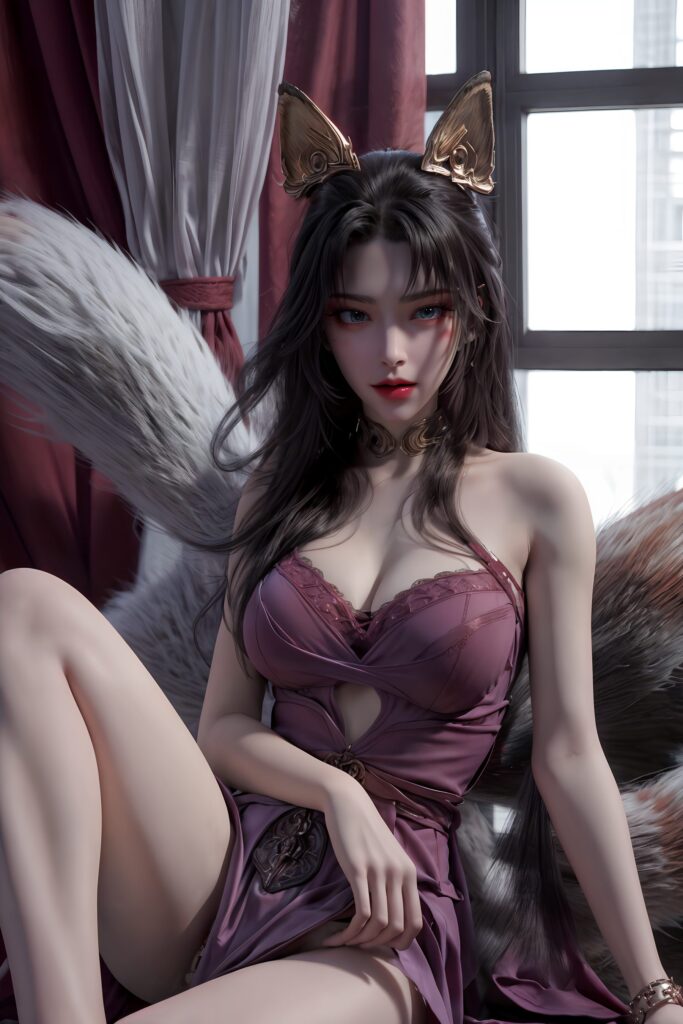 AI绘画 163 完美世界-天狐仙子 逼真狐尾[33P/110MB]插图2