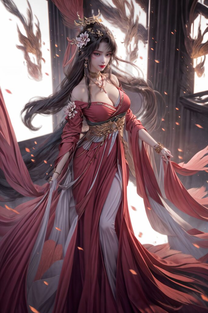 AI绘画 163 完美世界-天狐仙子 逼真狐尾[33P/110MB]插图1