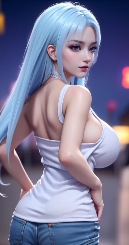 AI绘画 182 小医仙时尚牛仔裤[51P/165MB]-无料摄影圈