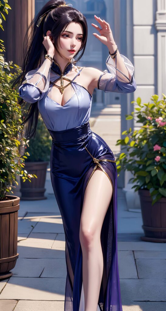 AI绘画 210 夭夜蓝色连衣裙[41P/110MB]插图1