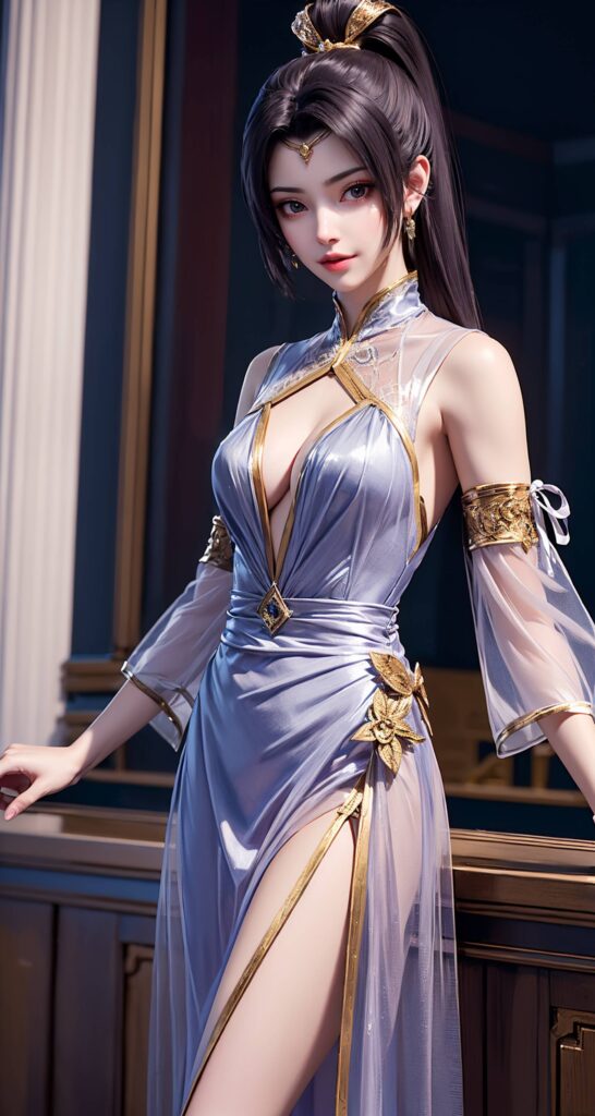 AI绘画 210 夭夜蓝色连衣裙[41P/110MB]插图3