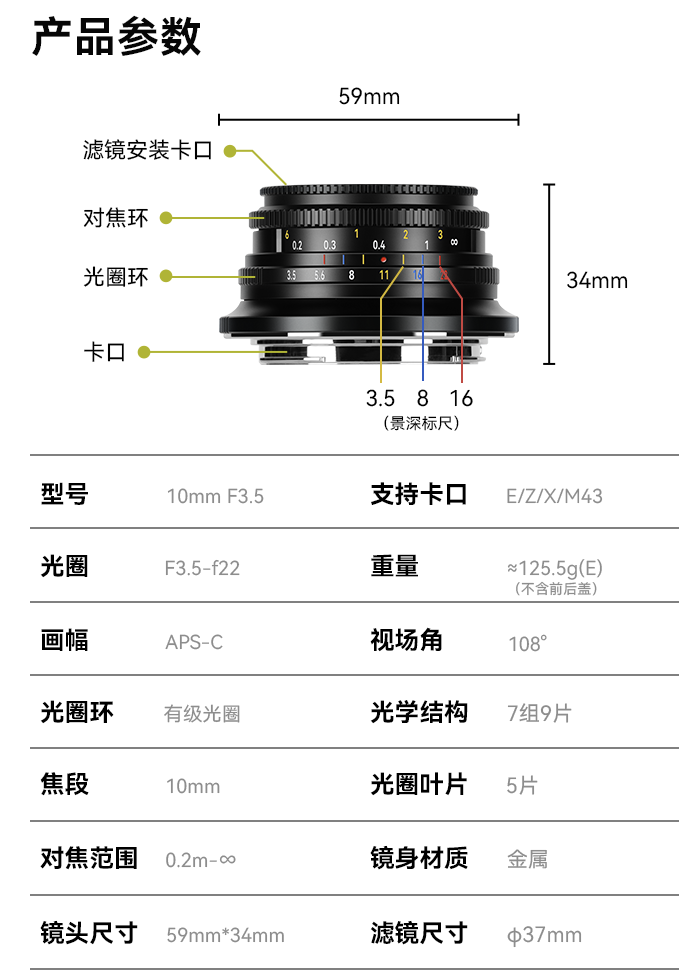 首发仅499元，七工匠发布全新 10mm f/3.5 超广角镜头插图6