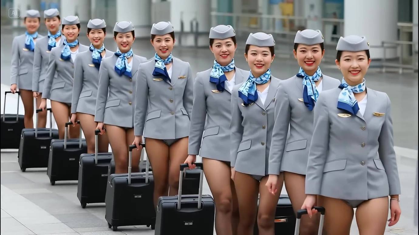 AI Video 052 Flight Attendant, Intern, Teacher _ Nurse_ April Photoshoot Collection[1V/270MB]插图1