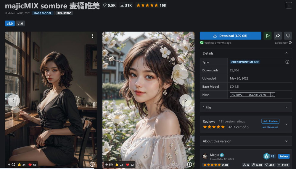[AI模型]这2个模型好棒，MJ风格被SD轻松拿捏[1.89GB]插图