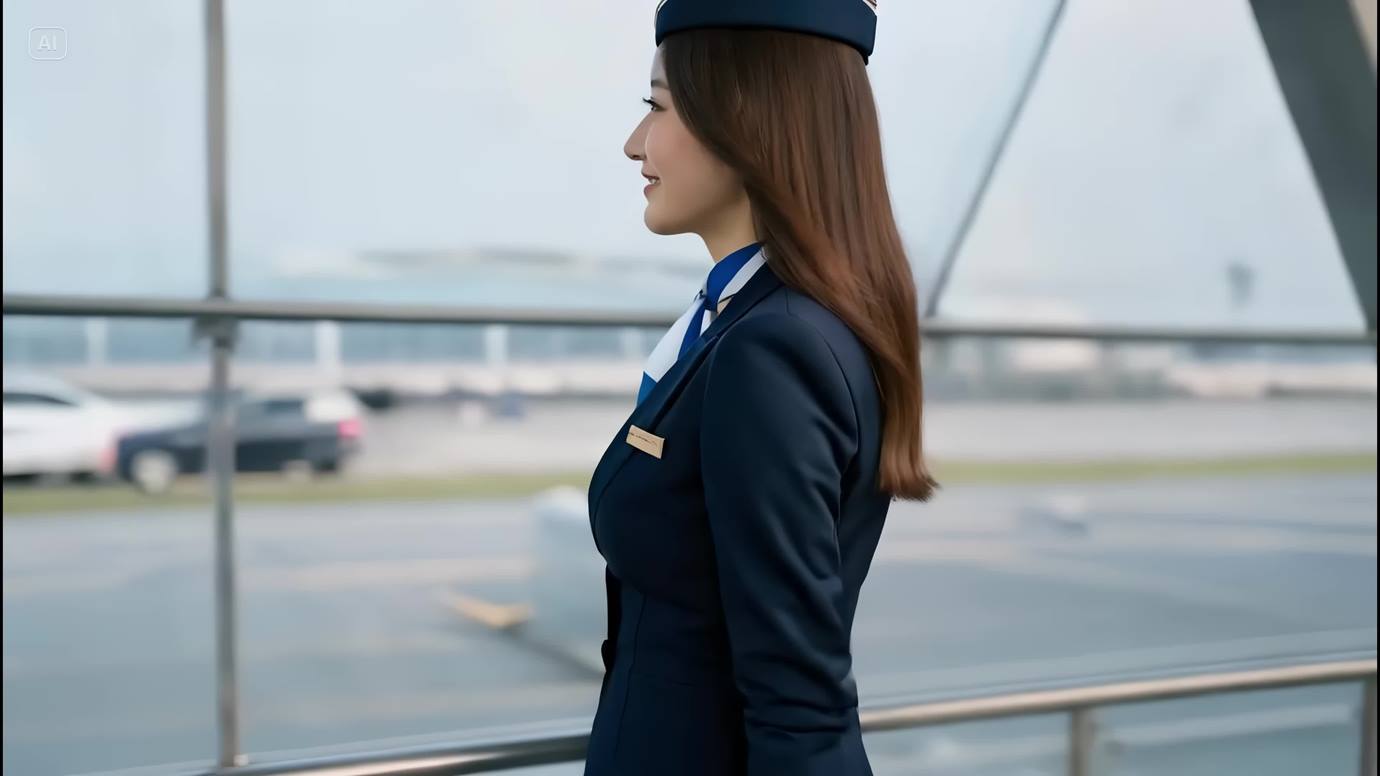 AI Video 058 客室乗务员の魅力的な瞬间 _ Captivating Moments of Flight Attendants 空姐的迷人瞬间[4K/1V/96.5MB]-无料摄影圈