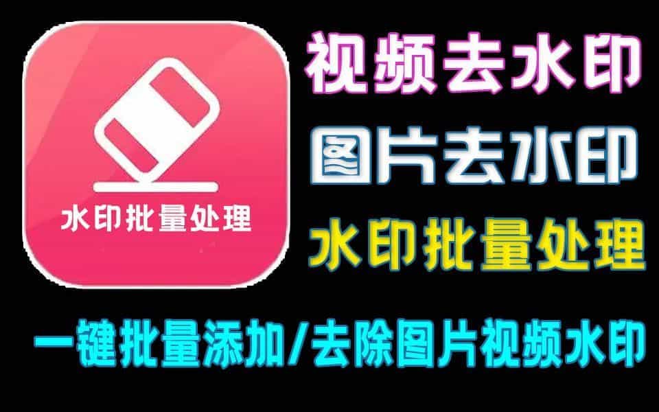 Ai视频图片批量去水印工具，支持字幕水印去除，支持批量添加去除图片视频水印，自媒体神器！A009+AI视频-无料摄影圈