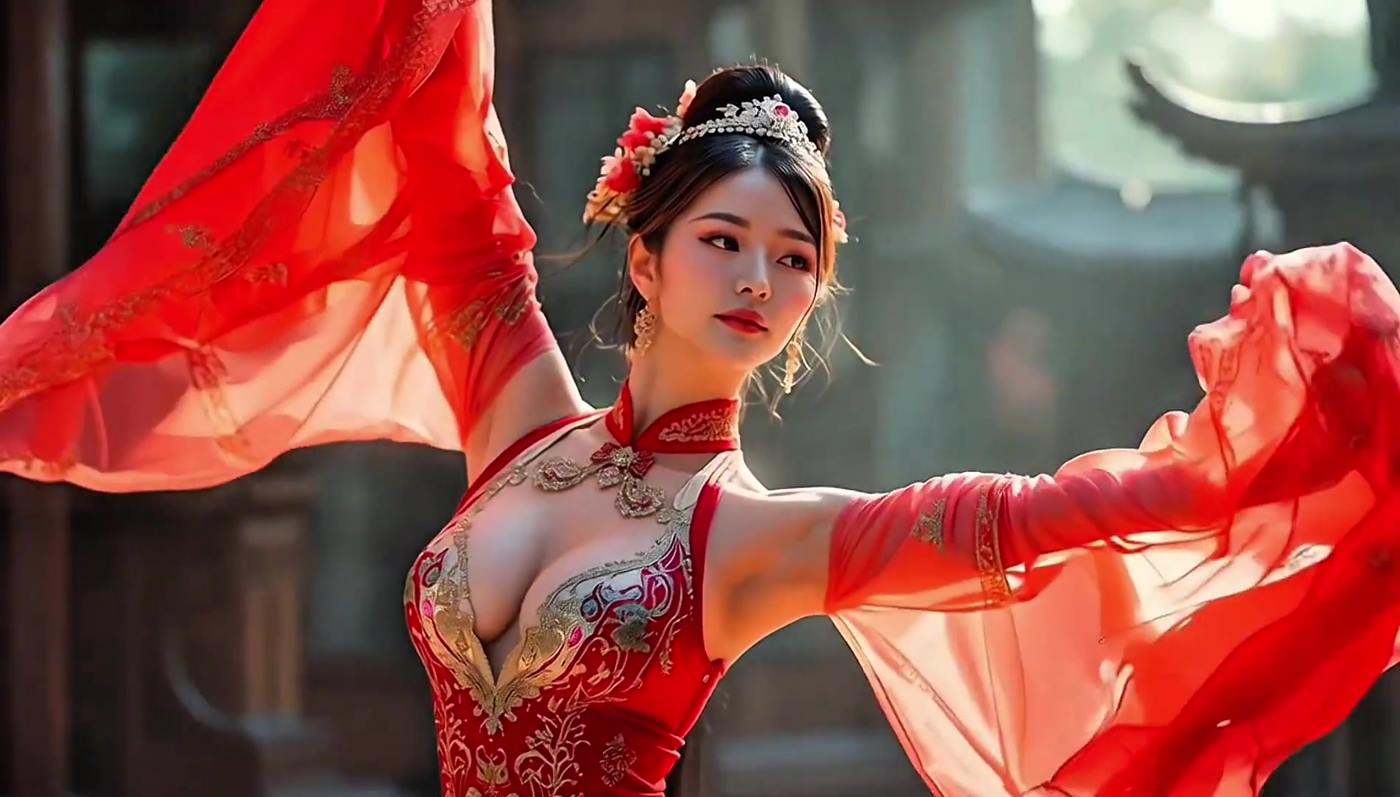 AI Video 023 Beautiful Relaxing Traditional Music _ Dancing _Stress Relief _Relaxation[1V/362MB]插图3