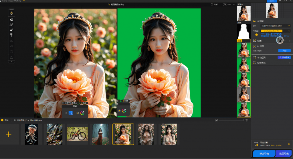 最强Ai发丝级抠图换背景神器，效果绝对惊艳！内置4款模型，体积小巧且抠图几乎完美，必须收藏起来！/A162 最强抠图神器Aiarty Image Matting插图1