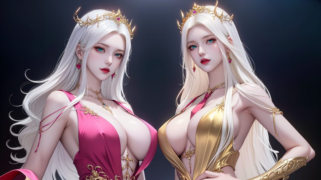 AI绘画 255 波塞西姐妹花[30P/120MB]插图1