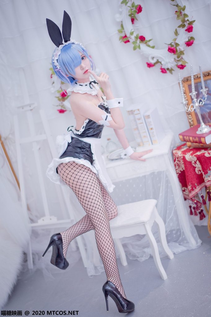 [喵糖映画]TML.014 蕾姆粉红兔女郎[23P/353M]插图2