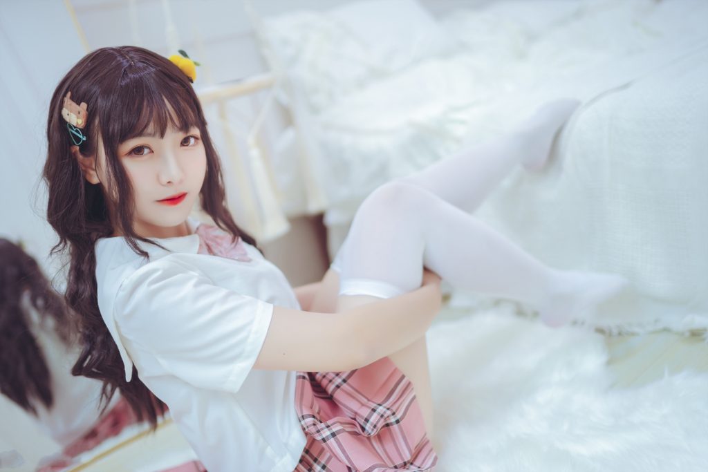 喵糖映画 少女写真 VOL.001 美腿过膝白丝 [41P/368MB]插图3