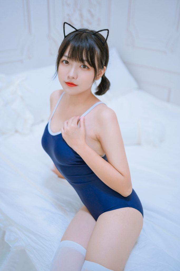 喵糖映画少女写真 VOL.040 蓝色吊带 [40P/364MB]插图1