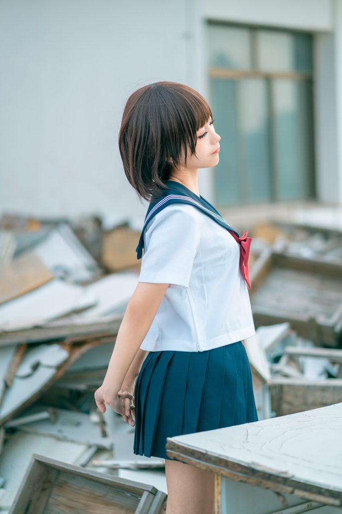 蠢沫沫 NO.028 天台jk [40P/443MB]插图3