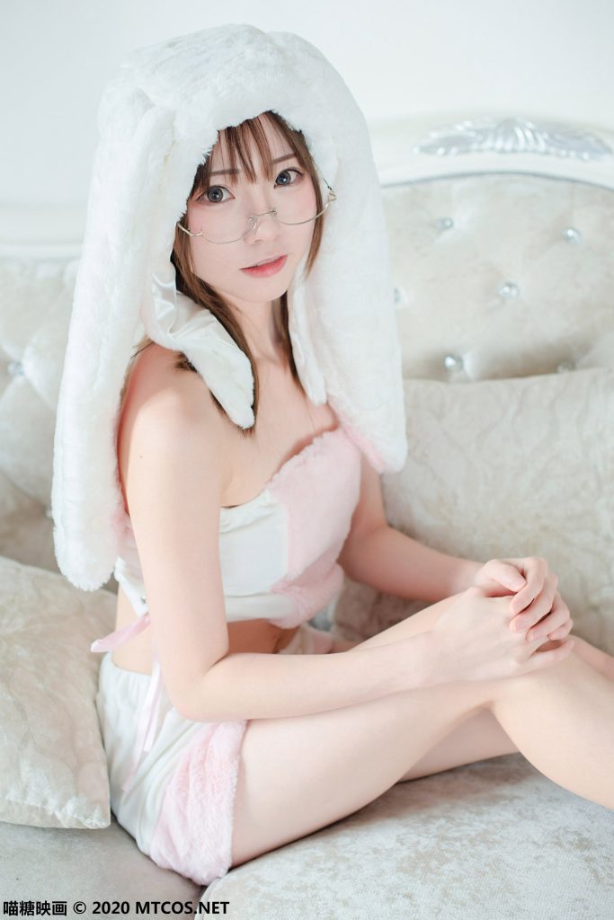 喵糖映画 VOL.096 Kitaro_绮太郎 兔耳家居服 [47P/487MB]插图3