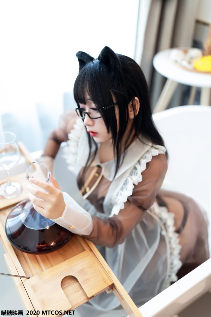 喵糖映画 VOL.125 棕色透明女仆[43P/608M]插图1