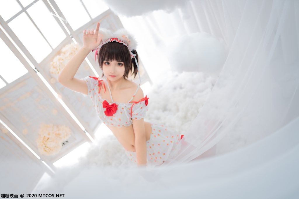 [喵糖映画]VOL.155 草莓印花小夜衣 [45P/478M]插图2