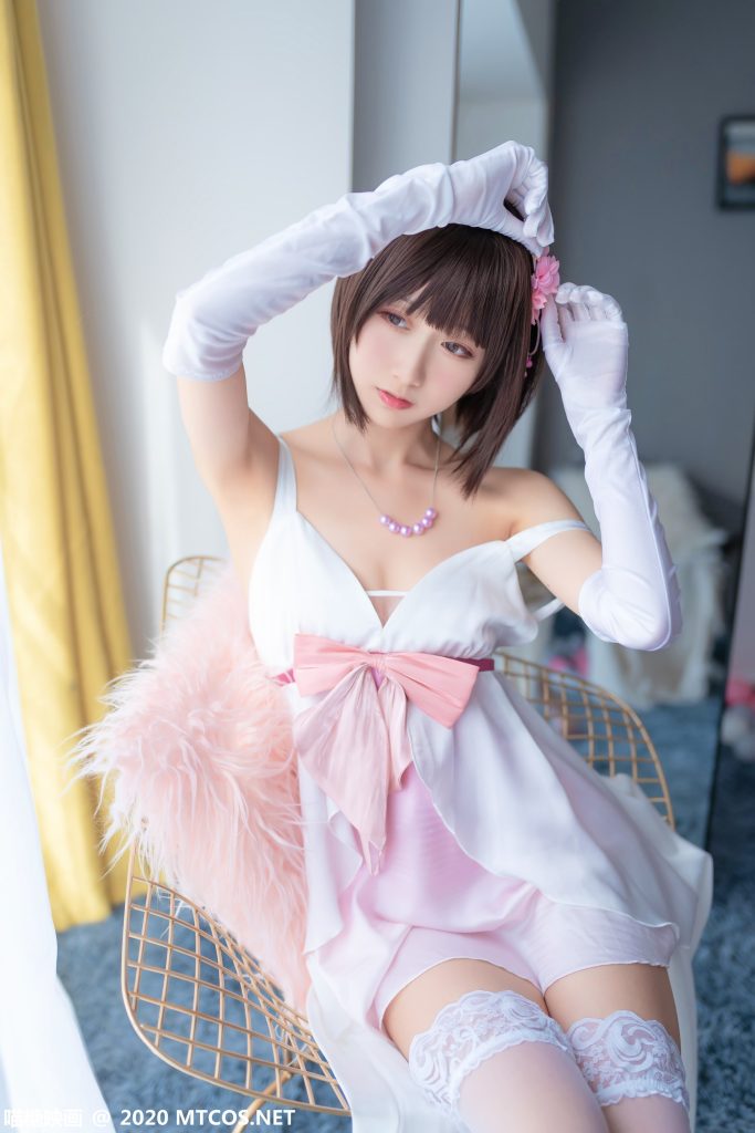 [喵糖映画]VOL.180 加藤惠白丝礼服 [26P/213M]插图2