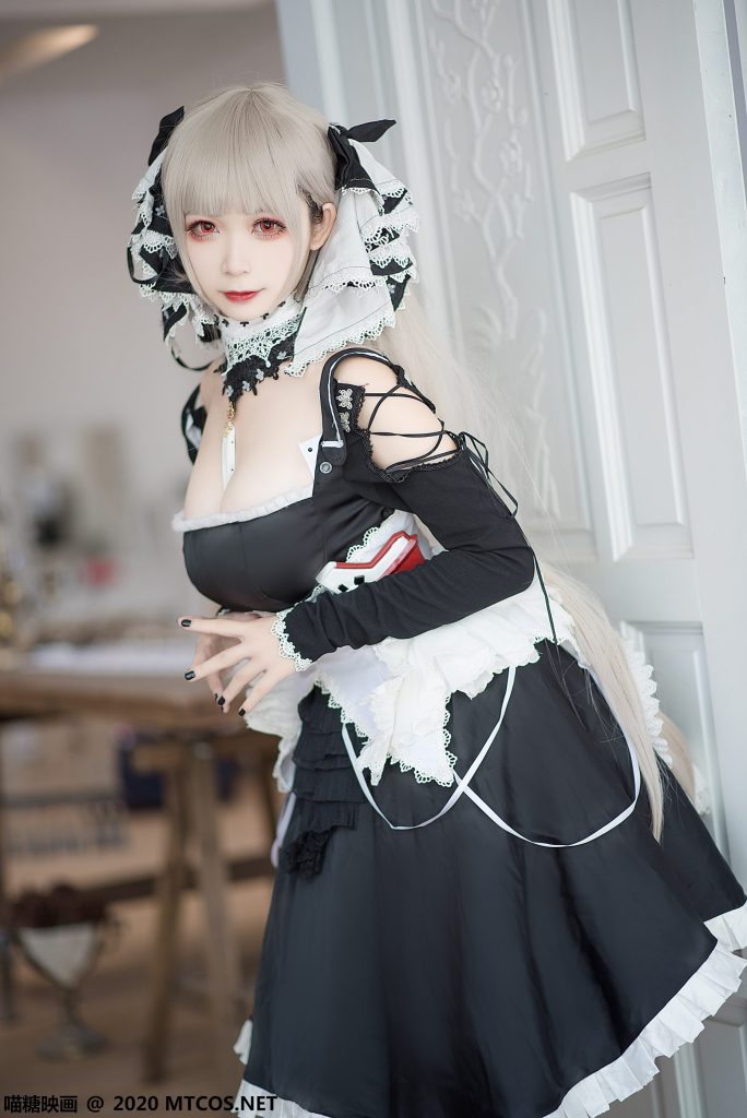 [喵糖映画]VOL.195 可畏 暗黑系白丝女仆 [32P/289MB]插图2