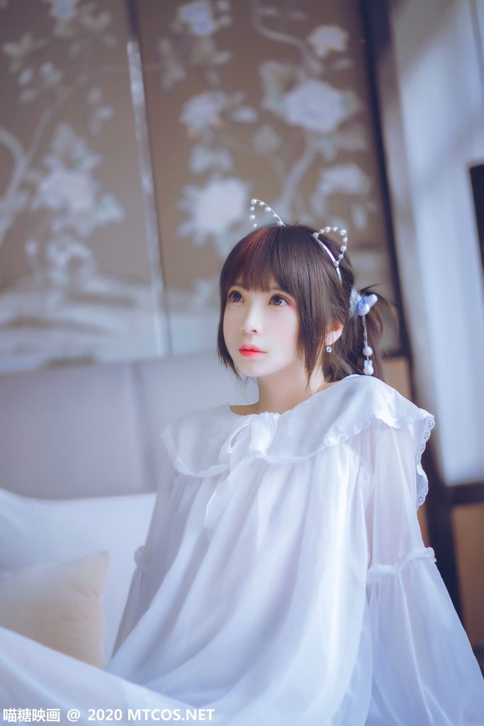 [喵糖映画]VOL.204 纯纯的白丝睡裙 [24P/243MB]插图2