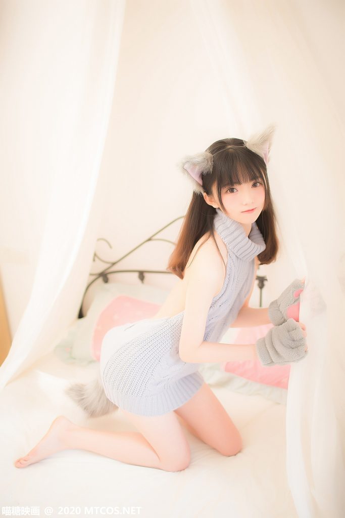 喵糖映画 VOL.274 兽耳萌娘的蓝色毛衣 [34P/487MB]插图2