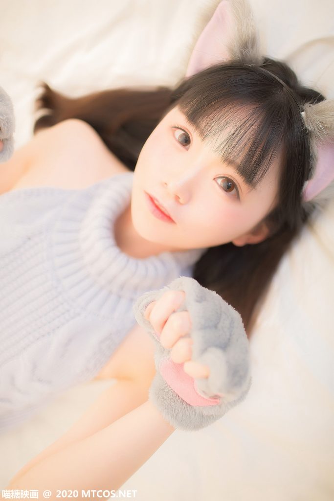 喵糖映画 VOL.274 兽耳萌娘的蓝色毛衣 [34P/487MB]插图3