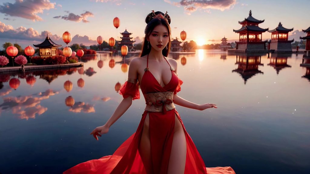 AI绘画 464 The Scarlet Geisha_ Passion in Every Step[20P/1V/239MB]插图1