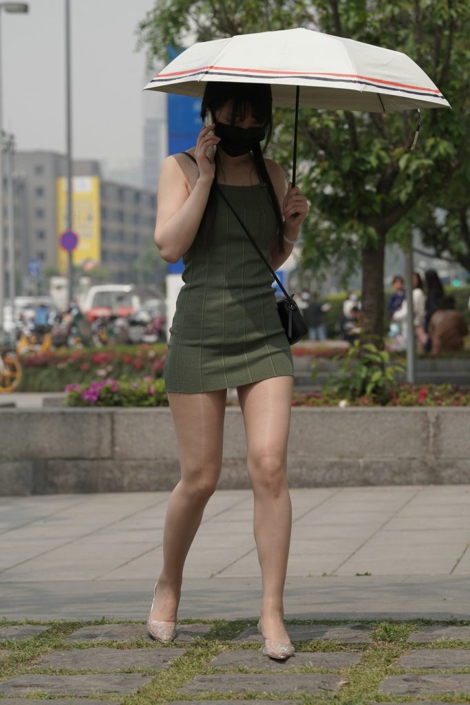 精选街拍 No.375 绿色包臀裙丝袜美女 3 [123P/88M]-无料摄影圈