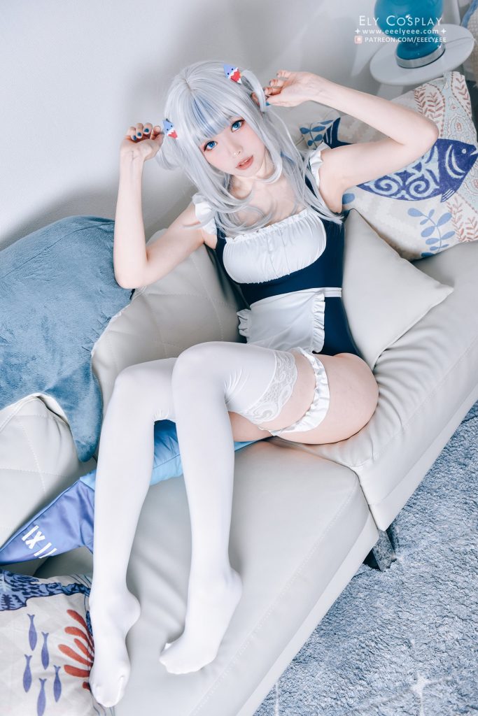 Coser@ElyEE子 078 Gura Swimsuit [19P/19MB]插图1