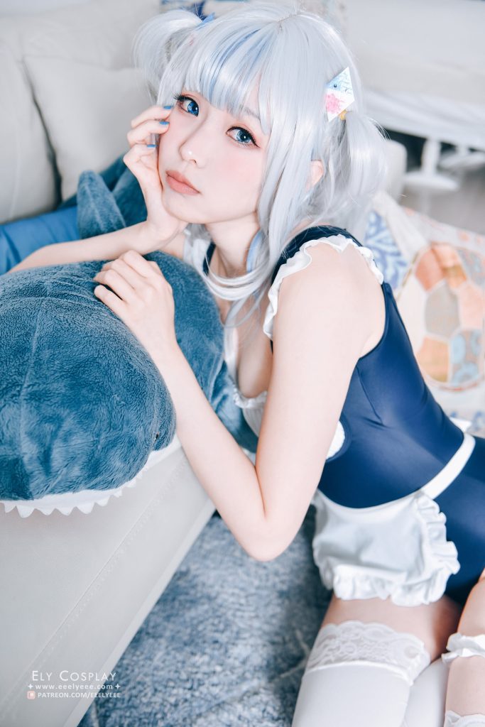Coser@ElyEE子 078 Gura Swimsuit [19P/19MB]插图3