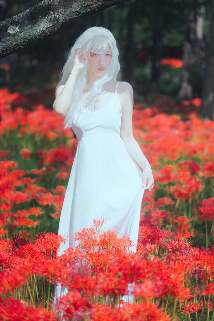ElyEE子 NO.129 B-White spider lily 白瓷彼岸 [27P/83MB]插图1