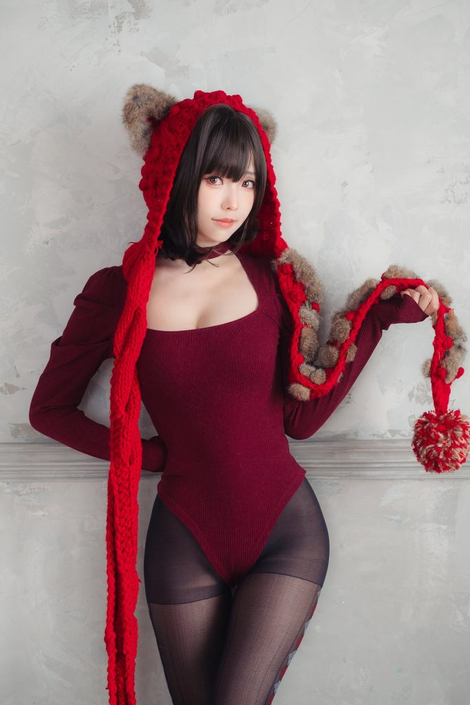 Ely_eee(ElyEE子) NO.135 – 红色 KNITTING[52P/110MB]插图1