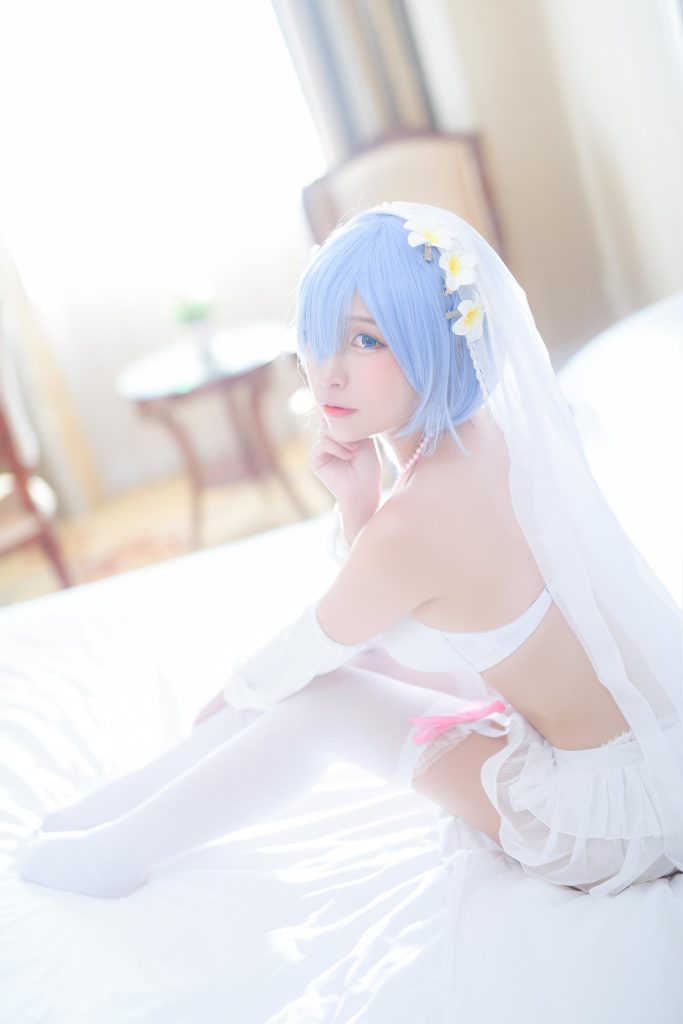 25二佐Nisa 蕾姆婚纱[96M]插图3