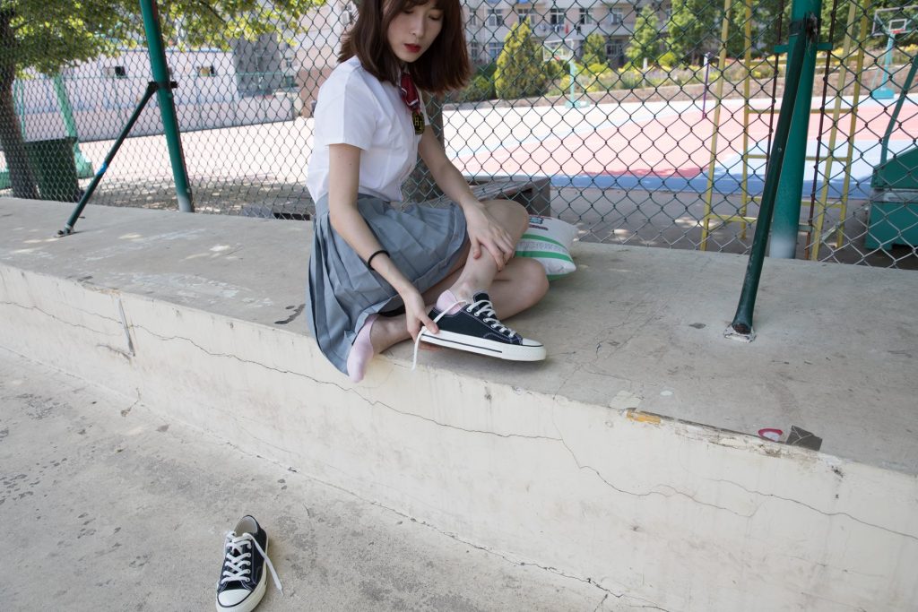 物恋传媒 No.156 案例猫耳-操场、校服、帆布鞋与船袜 [172P/1V/4.31G]插图3